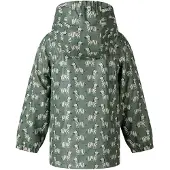 MINOTI Jongens Zebra Waterdichte Jas met Capuchon (Groen)