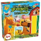 Tactic Zoek en Vind Boerderij - Bordspel - Opvouwbare schuren - 17 Speelfiguren - Vanaf 4 jaar