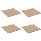 vidaXL Zitkussens SOEST 4 st 100% Polyester Zand 40 x 40 x 3 cm