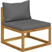 vidaXL 7-delige Loungeset met kussens massief acaciahout