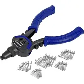 Workpro Klinknageltang 250mm 5-in-1 met 100 Klinknagels
