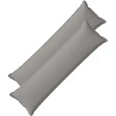 vidaXL Kussensloop 2 st HOUTEN Wolkgrijs 40 x 145 cm Faux Linnen