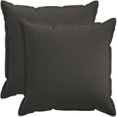 vidaXL Kussensloop 2 st HOUTEN Donkergrijs 55 x 55 cm Faux Linnen
