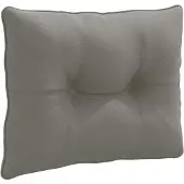 vidaXL Rugkussen PUTTEN 100% Polyester Grijs 60 x 40 x 10 cm