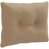 vidaXL Rugkussen PUTTEN 100% Polyester Taupe 60 x 40 x 10 cm