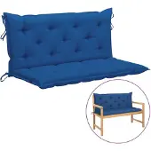 vidaXL Tuinbankkussen 120x(50+50)x7 cm oxford stof blauw