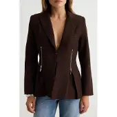 Trendyol TRENDYOLMİLLA Dames Bruin Effen Lang Getailleerd Blazers