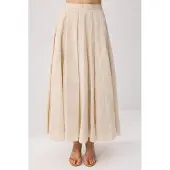 Trendyol Modest Dames Beige Effen Maxi Skater Modest Rokken