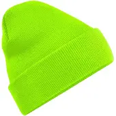 Beechfield Volwassenen van Unisex Originele geboeide Beanie (Fluorescerend groen)