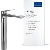 Villeroy & Boch Oasis verhoogde wastafelmengkraan, zonder afloop, chroom, H: 245 mm