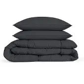 Eleganzzz Eazy Dekbed Zonder Overtrek Inclusief Kussenslopen - anthracite 240x200cm