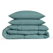 Eleganzzz Eazy Dekbed Zonder Overtrek Inclusief Kussenslopen - petrol 200x200cm