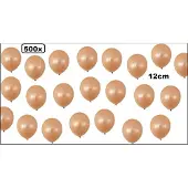Themaparty 500x Mini ballon metallic Rose goud 5 inch (12cm)