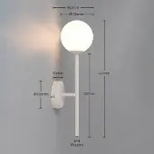 TRIO Wandlamp Firano, alu / grijs / zink, Woon-/ Eetkamer, metaal, Modern, wandlamp