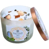 Green tree Gemstone candle inner growth mint