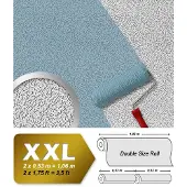 EDEM Vliesbehang overschilderbaar 80307BR70 behang structuurbehang reliëfbehang XXL-behang wit 26,50 m2