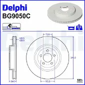 Delphi BG9050C Remschijf