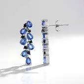 Cavill Nepalese Kyaniet Spinel Zilveren Oorbellen