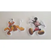 Disney - Mickey Mouse - Foam muurstickers - Geel/Rood -