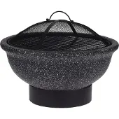 Pro Garden Vuurschaal solid met BBQ-rooster - 49cm