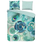 Muller Textil HIP Dekbedovertrek "Claudine" - Groen - (240x220 cm) - 100% Katoen