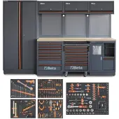 Beta werkplaatssysteem C45PRO 2.0, houten blad, inclusief 268-delig gereedschapset