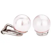 Traveller pareloorclip - met 10mm Swarovski Crystal parel rosé - #702110
