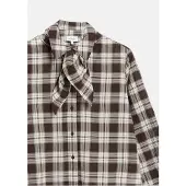 s.Oliver Blouse donkerbruin / wit