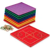 Learning Resources educatief speelgoed 5 x 5 pin geoboards set van 10. - 3+