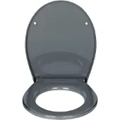 Wenko toiletzitting met wandbescherming, 37 x 44,5 cm, grijs
