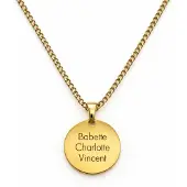 Yehwang Heren Ketting met Naam Goud