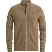 Vanguard Gebreid vest 'Bonded cotton cardigan with allover textured pattern' wit