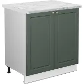 Vicco Wastafelkast Fame-Line Groen-Goud Landhuis 80 cm , WB Marmer, Model 45844