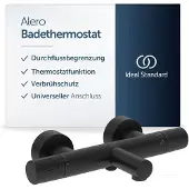 Ideal standard Alero badthermostaat, bescherming tegen brandwonden – Matzwart