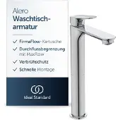 Ideal standard Alero wastafelkraan, uitloophoogte 240 mm – Chroom