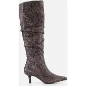 POSH by Poelman Posh Lange Laarzen Snake bruin Maat 36