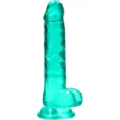 Realrock Real Rock - Realistische Dildo met Ballen 19 cm - Turquoise