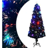 vidaXL Voorverlichte kerstboom met standaard en LED 240 cm glasvezel