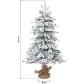 vidaXL Mini Kerstboom 60 cm PVC en PE Groen en Wit