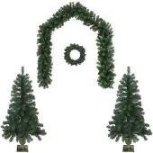 vidaXL - Mini-kerstbomenset - 120 - cm - PVC - Groen