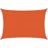 vidaXL Zonnezeil 160 g/m² 3x4 m HDPE oranje