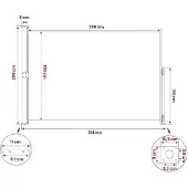 vidaXL Tuinscherm uittrekbaar 200x314 cm grijs