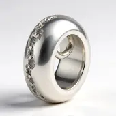 Cavill Zilveren hanger met witte topaas, 0,1 ct