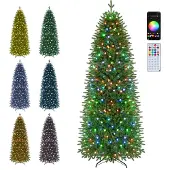 Costway 225 cm kunstkerstboom met 280 LED's en 948 takpunten