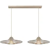 Lucide ELLIS - Hanglamp - 2xE27 - Taupe - Essential