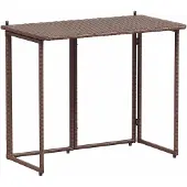 vidaXL Tuintafel inklapbaar 90x51x75 cm poly rattan bruin