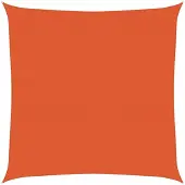 vidaXL Zonnezeil 160 g/m² vierkant 4x4 m HDPE oranje