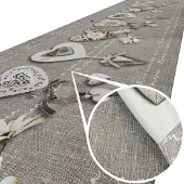ANRO Keukenloper Mama Hartjes Grijs 120x52cm – Antislip Gangloper Tapijtloper 3 mm Laagpolig