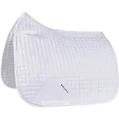 Equestro Shaped Cotton Dressuur Zadeldekje Wit Full