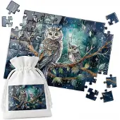 WORLD CASE Traditionele Puzzel - Nachtuil Tak - 70 Stukjes